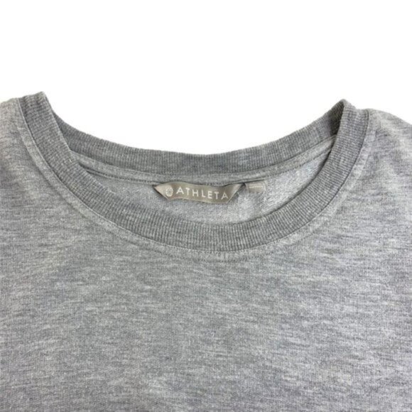 Athleta Gray Long Sleeve Nirvana Twist Tie Top - Picture 3 of 5